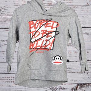Paul Frank Bored to Be Wild Grey Hoodie Sweatshirt Size 2